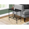 Clean Choice 22 in. Accent Table, Black Marble - Black Metal CL2456398